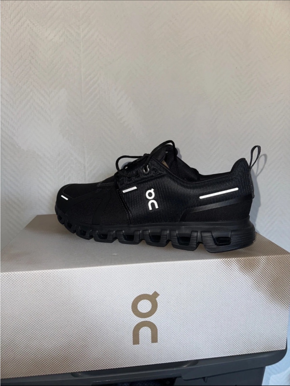 **Waterproof**On Running Men's Cloud Waterproof Sneaker in Black